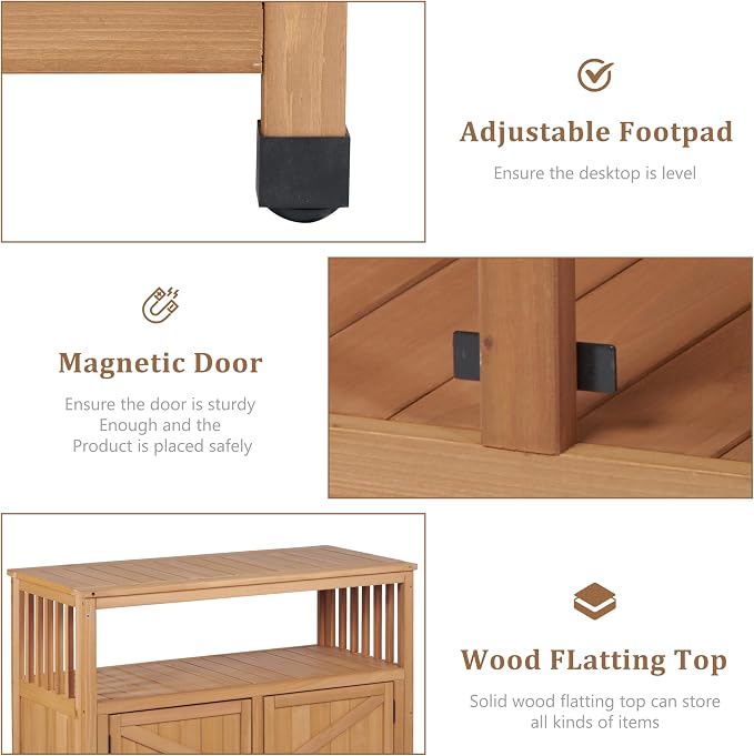 Mederlo Wooden Patio Bar Table Set - Image 5