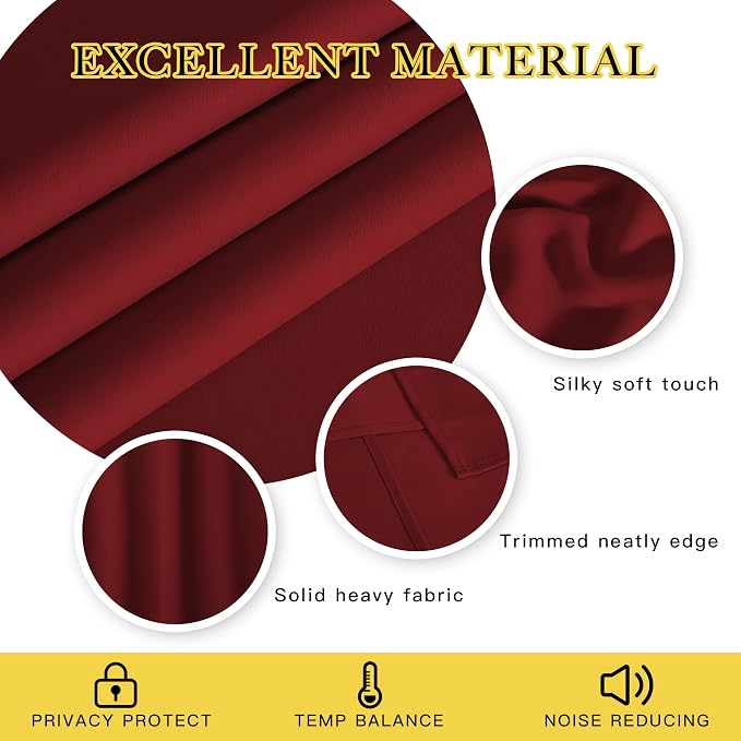 NICETOWN Blackout Curtains 63 inches Long - Image 2