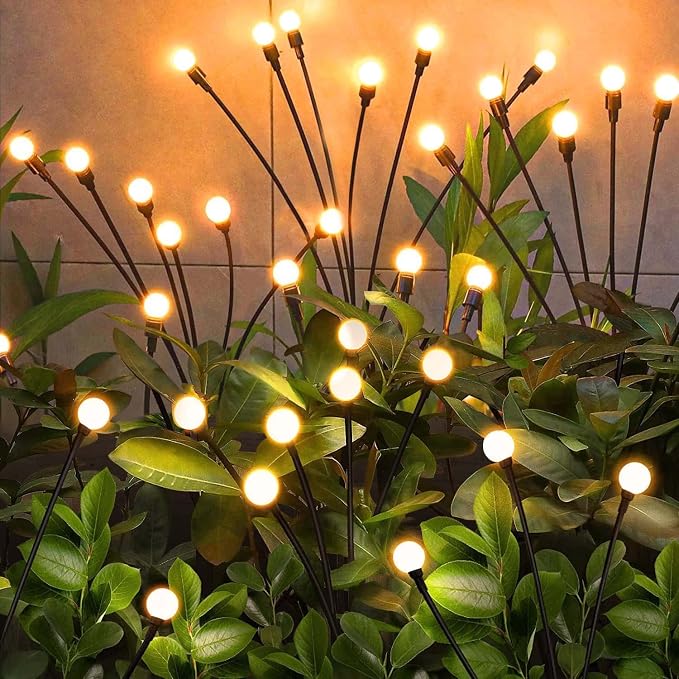 Solar Garden Lights Outdoor, 10 Pack 60LED Waterproof Solar Powered Lights by NBQQ