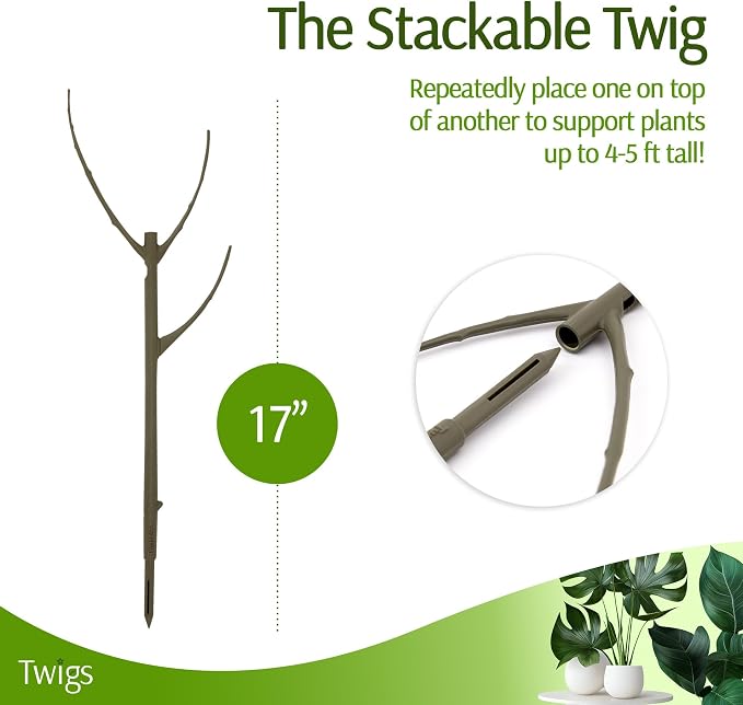 Stackable Plant Support Stakes, Indoor & Outdoor Houseplant Stem Support - Image 2