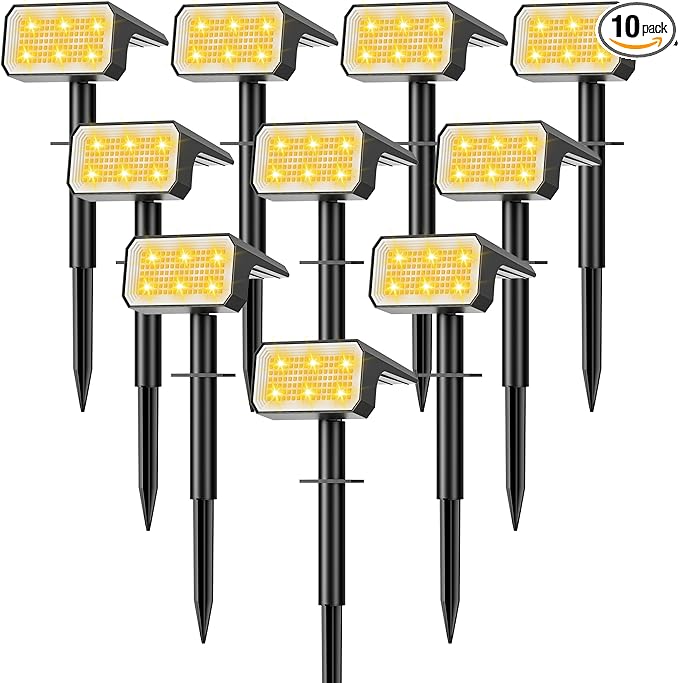 Solar Spot Lights Outdoor, 4 Modes Auto On/Off Solar Landscape Spotlights by Flaow