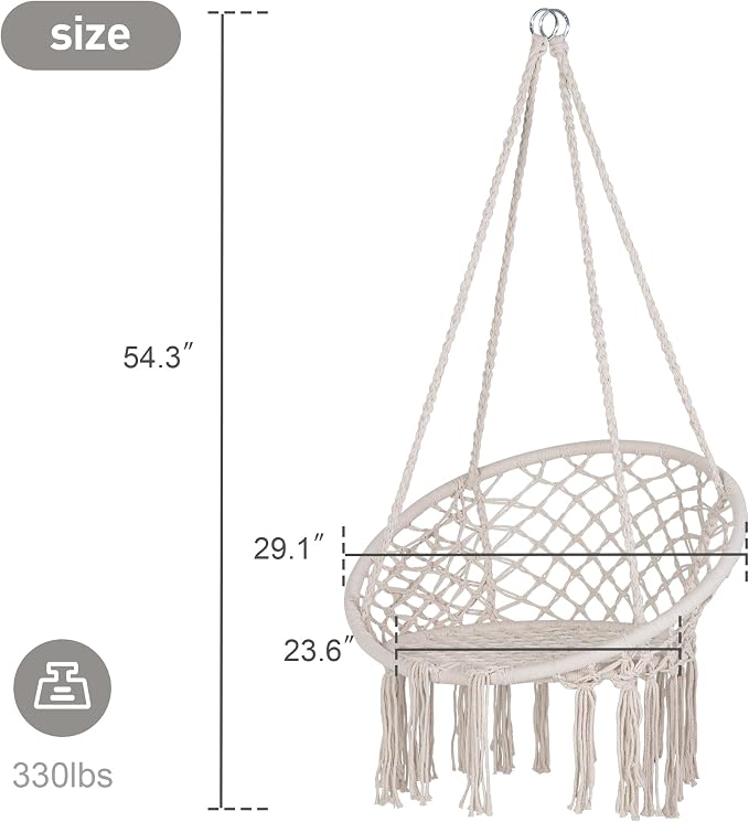 SUNCREAT Hammock Chair Macrame Swing - Image 7