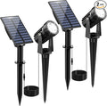 Solar Spot Lights Outdoor, Solar Landscape Spotlights IP65 Waterproof 9.8ft by CREPOW