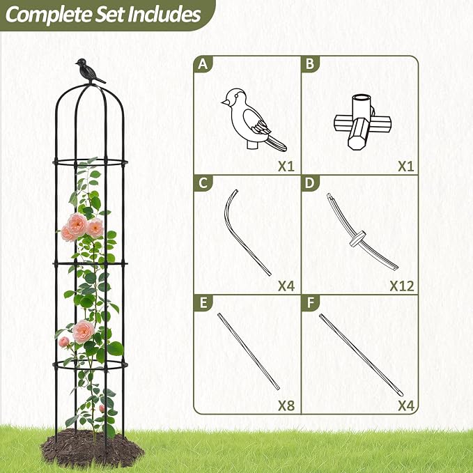 Garden Obelisk Trellis for Climbing Plants Outdoor - Image 6