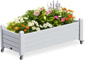 Raised Garden Bed with Wheels, 21 Gallon Self-Watering Outdoor Raised Planter by OutdoorLivingPerfected