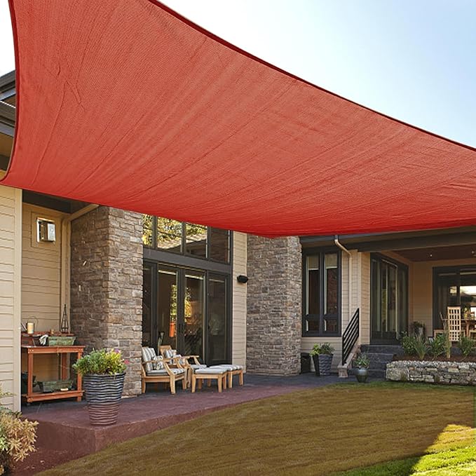 LOVE STORY Custom Size 10'x18' Terra Red Sun Shade Sail Rectangle UV Block by LOVESTORY
