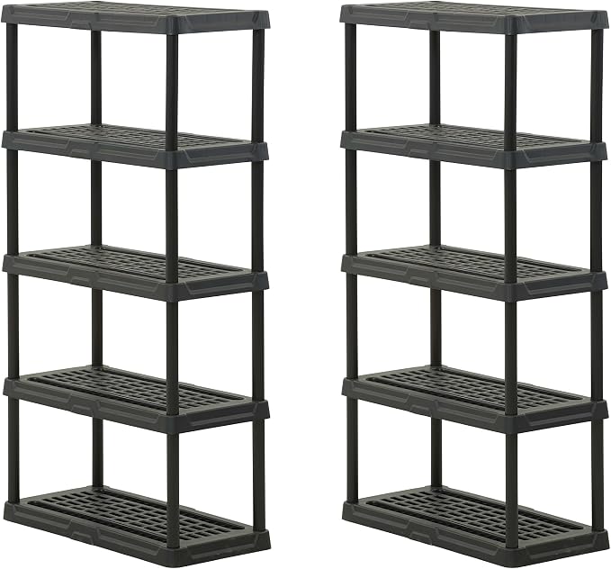 CENTREX CX 5-Tier Heavy Duty Plastic Storage Shelves that Support up to by Unknown