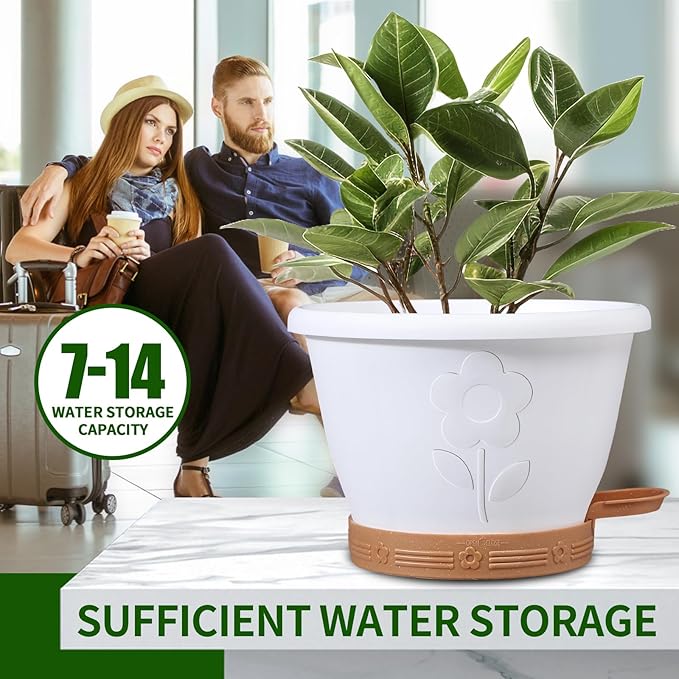 Plant Pots, Flower Pots for Indoor/Outdoor Plants, Self Watering Plastic - Image 6