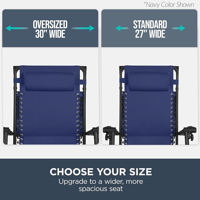 Best Choice Products 30” Wide Folding Zero Gravity Outdoor Recliner Patio - Image 4