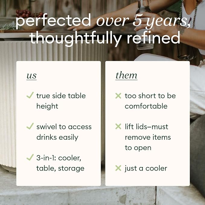 Veradek Outdoor Cooler Side Table - 2 in 1 - Designed - Image 8