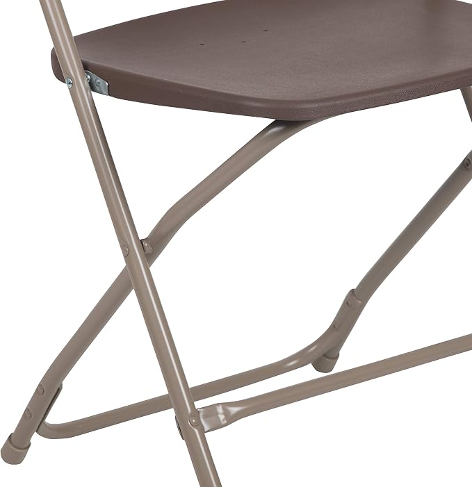 Flash Furniture Hercules Series Plastic Folding Chair Brown - Image 14
