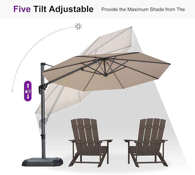PURPLE LEAF 10 Feet Patio Umbrella - Image 8