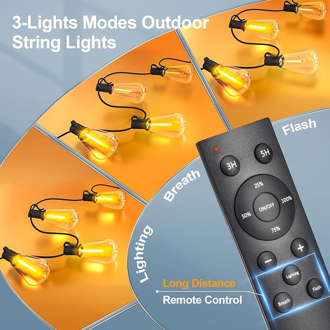 Outdoor String Led Patio Lights: 65Ft 20M Outside Waterproof Light - Image 2