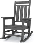 KINGYES Oversized Outdoor Rocking Chair, All-Weather Patio Rocking Chairs by KINGYES