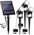 Solar Spot Lights Outdoor, 3-in-1 Garden Spotlights IP65 Waterproof 9.8ft Cable by CREPOW
