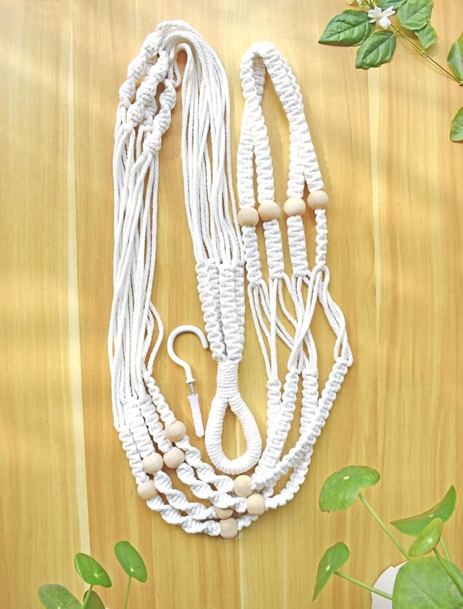 Macrame Plant Hanger Extra Long Indoor Plant Holder - Image 3