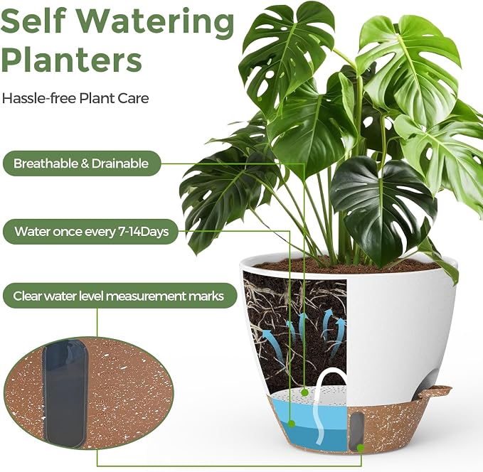Plant Pots, Modern Planters for Indoor Outdoor Plants, Room & Office Décor - Image 2
