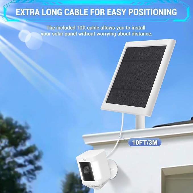 Solar Panel Outdoor for Ring Cameras Spotlight Cam Plus/Pro Stick Up Cam/Pro - Image 7