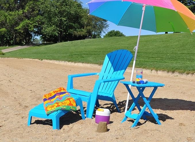 Adams Manufacturing 8500-21-3700 Plastic Quik-Fold® Side Table, Pool Blue - Image 2