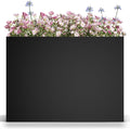 Metal Large Planter Box 38" L x 13" W x 30" H, Heavy Duty Tall Rectangle by Baotree