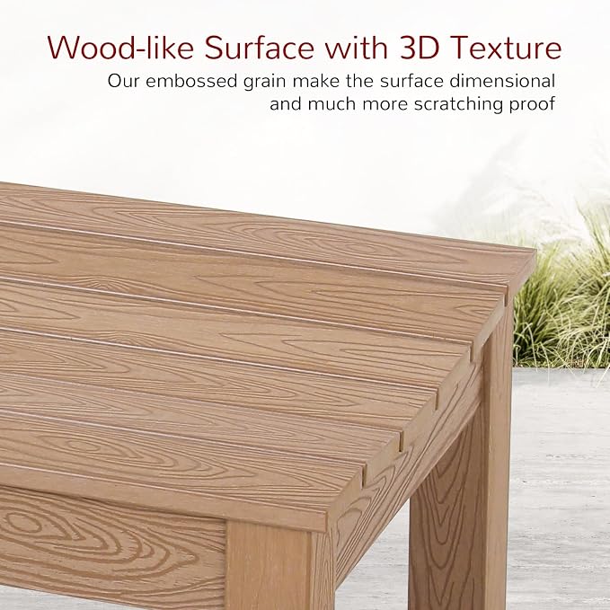Stoog Outdoor Bench Set of 2, All-Weather HIPS Garden Bench - Image 8