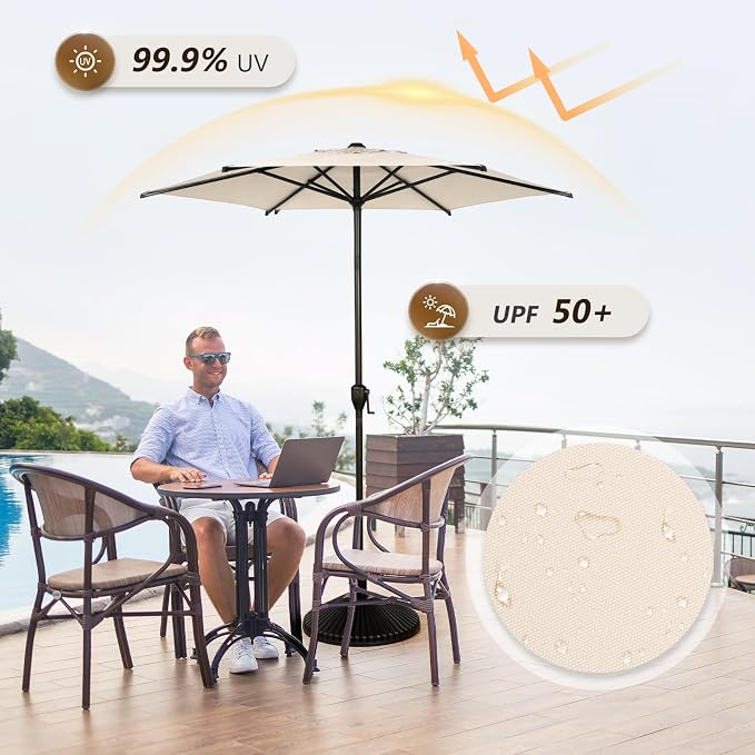 Abba Patio 7.5FT Lyon Outdoor Patio Umbrella Outdoor Table Umbrella - Image 3