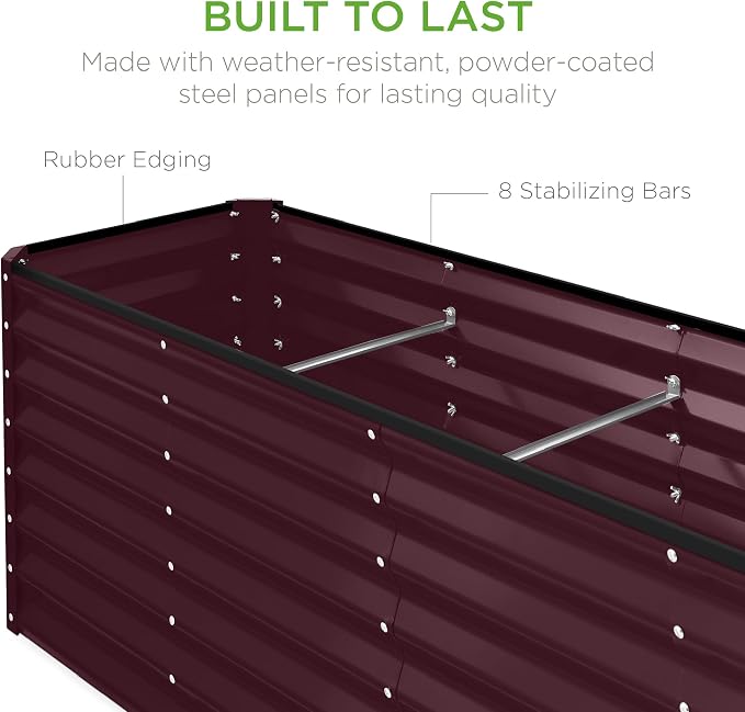 Best Choice Products 8x2x2ft Raised Outdoor Metal Garden Bed, Deep Root Box - Image 7