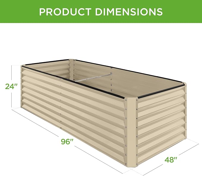 Best Choice Products 8x4x2ft Outdoor Metal Raised Garden Bed, Deep Root Planter - Image 8