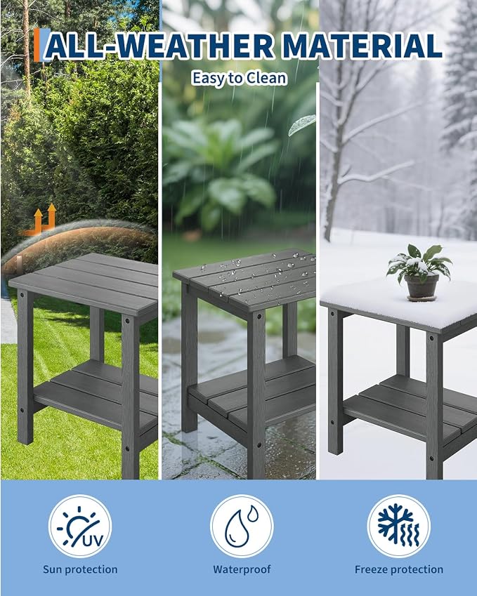 GarveeLife Poly Lumber Rocking Chair Outdoor Set of 2 - Image 6