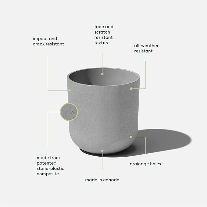 Veradek Round Lima Plastic Planter Pots - Image 2