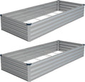 Vengarus 2 Pack 9x3x1FT Galvanized Raised Garden Bed Kit, Outdoor Metal Planter by Vengarus