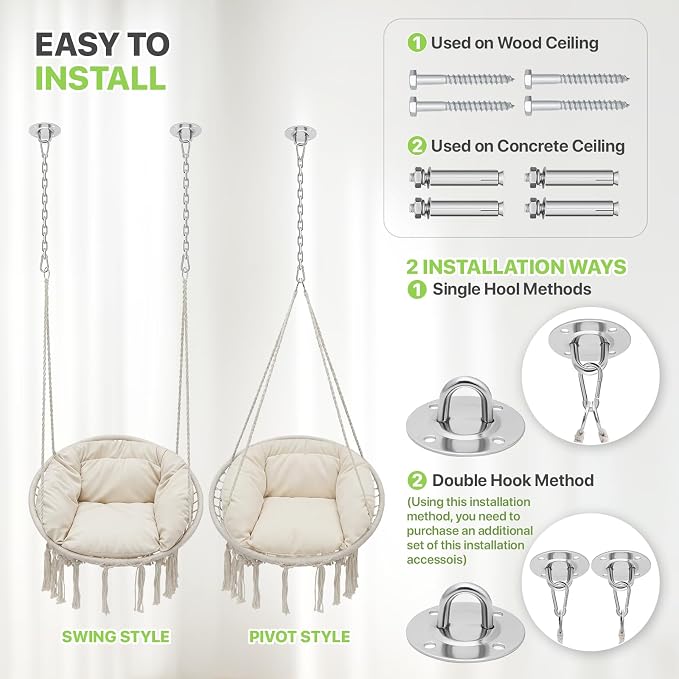 Magshion Hanging Hammock Chair - Image 8