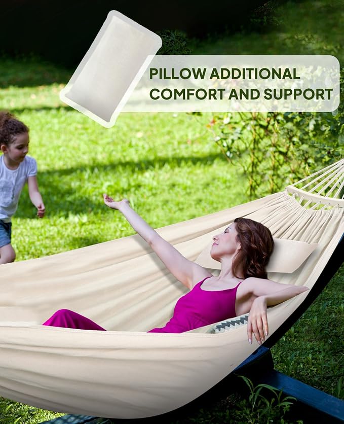 Chihee Hammock for Stand 9.8ft x 4.9ft Soft Cotton Hammock Holds Up to 660lbs - Image 2