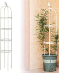6ft Garden Obelisk Trellis for Climbing Plants-Rustproof Metal Pipe by Anothera