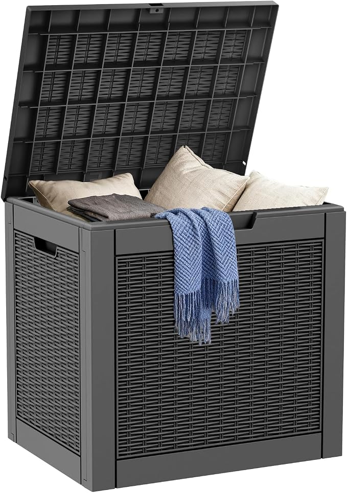 DRATO 31 Gallon Deck Box, Outdoor Storage Box by DRATOprovidesawarmandcozy