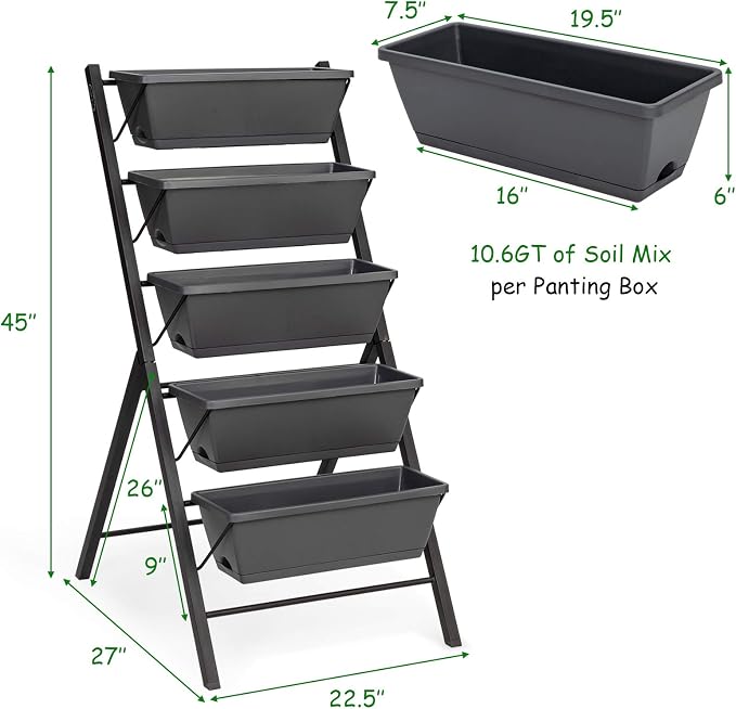Giantex Vertical Raised Garden Bed, Elevated Planter Raised Beds - Image 4