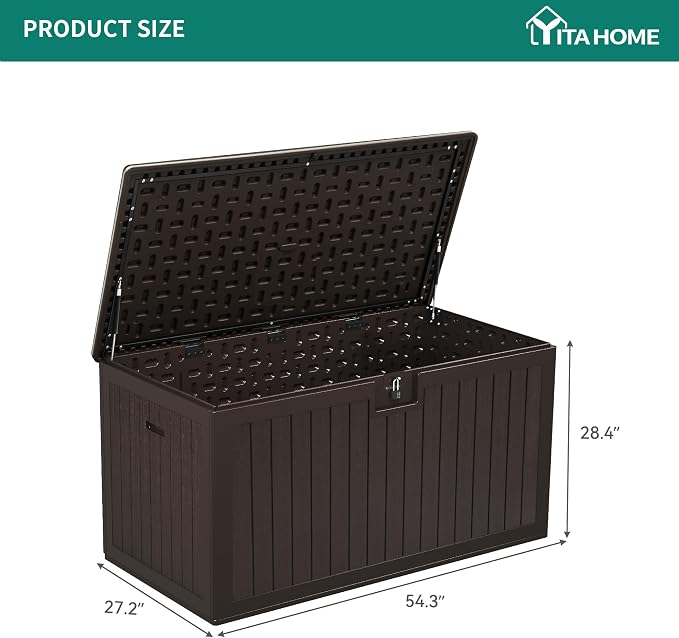 YITAHOME 150 Gallon Large Deck Box - Image 8