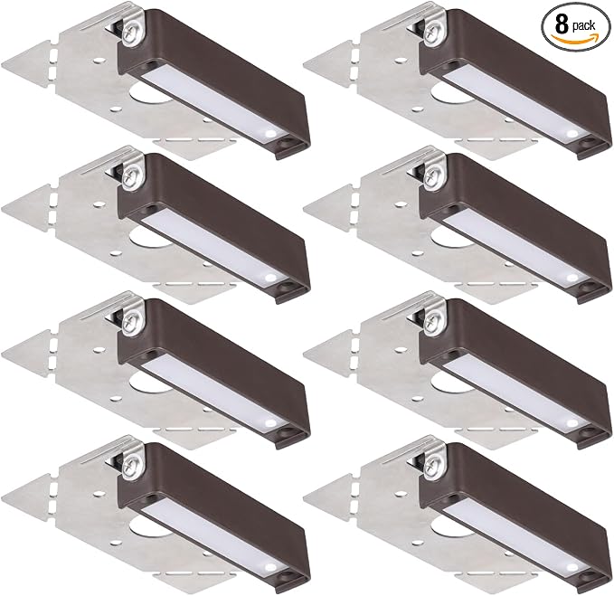 LEONLITE 8-Pack 4 Inch LED Hardscape Lighting, Update Retaining Wall Lights by LEONLITE