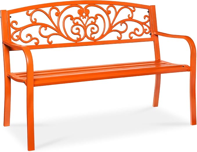 Best Choice Products Outdoor Bench Steel Garden Patio Porch Furniture by BestChoiceProducts