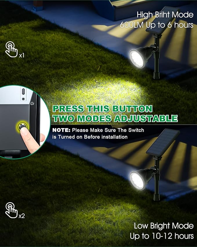 Solar Spot Lights Outdoor, 18 LED Bright Solar Powered Lights Outdoor - Image 4