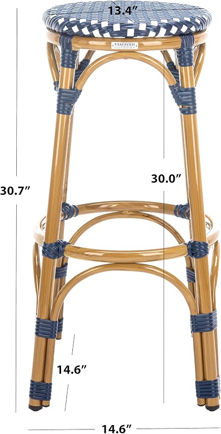 Safavieh Outdoor Collection Kipnuk Navy and White and Light Brown - Image 3