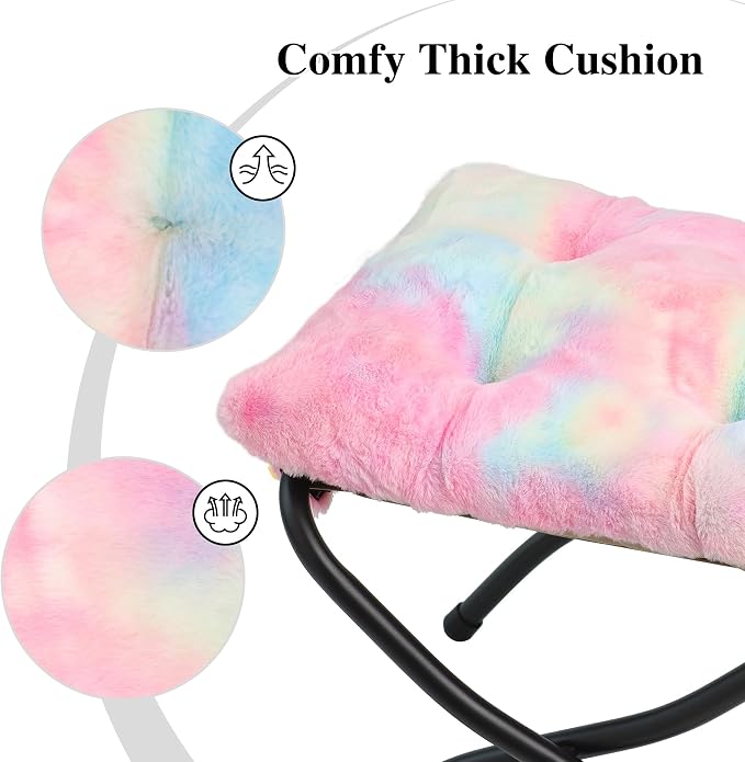 15" Folding Ottoman, Foldable Footrest Stool, Portable Small Foot Stool - Image 4