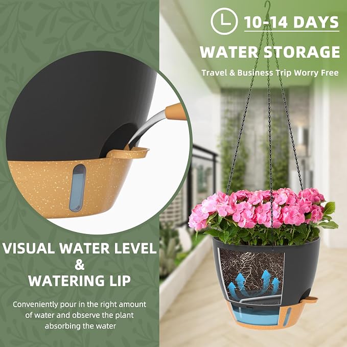 ZMTECH 12 Inch Hanging Planters - Image 2