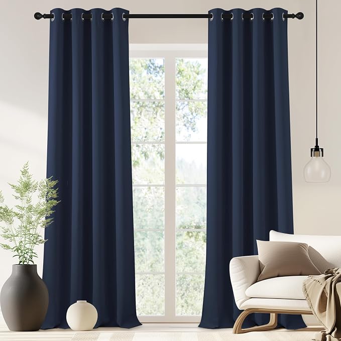 NICETOWN Navy Blue Blackout Window Curtain by NICETOWN