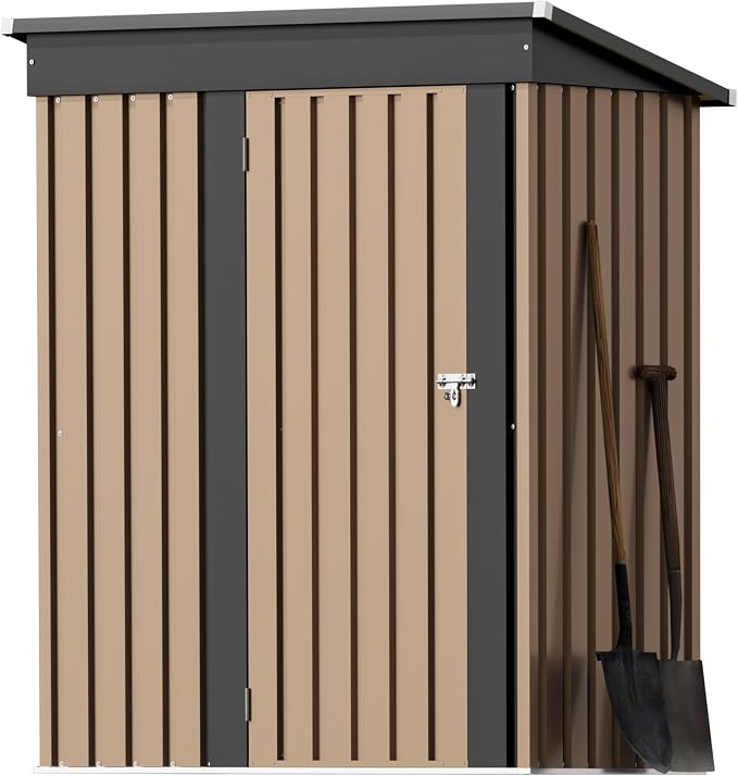Greesum 5×3FT Outdoor Storage Shed, Metal Patio Storaged Sheds - Image 8