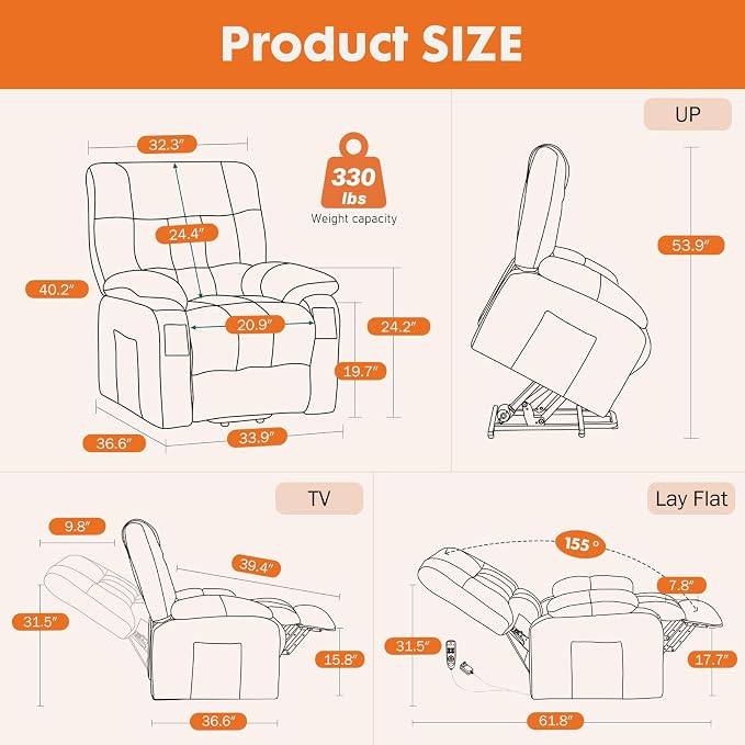 Sweetcrispy Power Lift Recliner Chair - Image 7