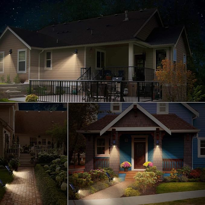 URPOWER Solar Lights Waterproof Solar Lights Outdoor 2-in-1 Adjustable Solar - Image 6