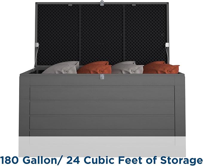 Cosco Outdoor Living 88180BGY1E Cosco Outdoor Patio Storage, Extra Large - Image 3