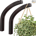 Stylish Wooden Plant Hanger – 2 Pack, 8-Inch Indoor/Outdoor Wall Hooks by DSJIFGEW