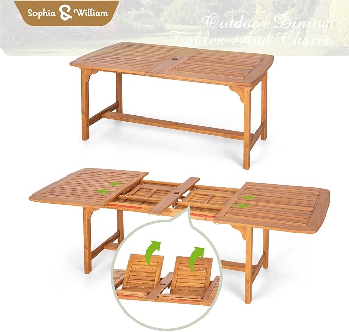 Sophia & William Patio Outdoor Table and Chairs Set, Patio Dining Sets - Image 5